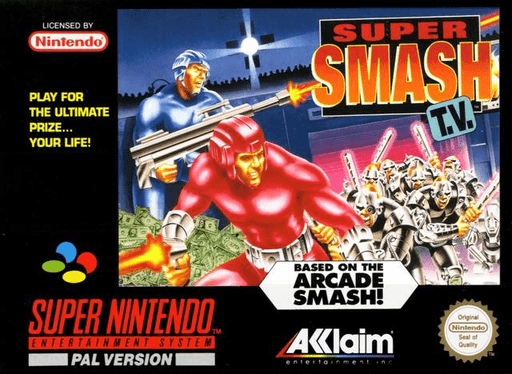 Super Smash TV box art for Super Nintendo